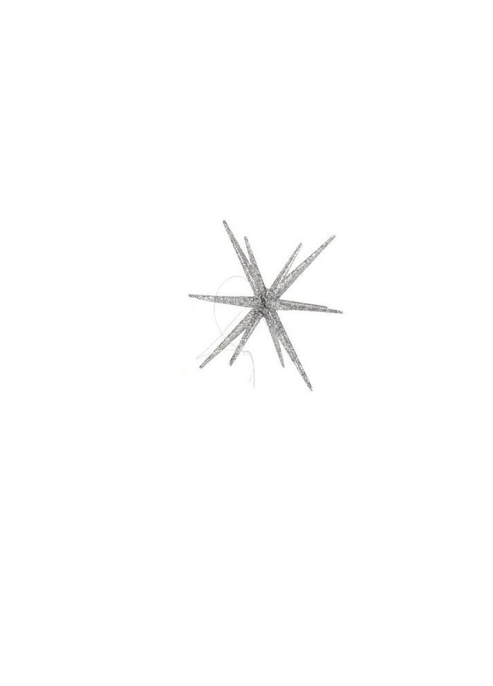 Новогодняя серебристый звезда полипропилен д.12см в.8см No Brand (266702564)