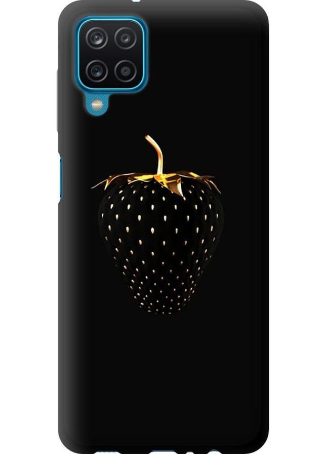 TPU чорний чохол 'Чорна полуниця' для Endorphone Samsung Galaxy A12 A125F (258094053)