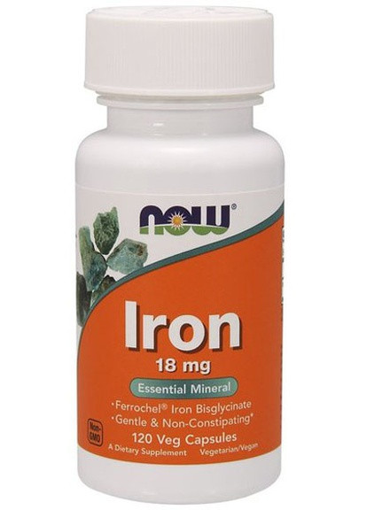 Iron 18 mg 120 Veg Caps Now Foods (256719225)