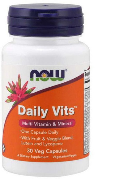 Daily Vits 30 Veg Caps Now Foods (256721630)
