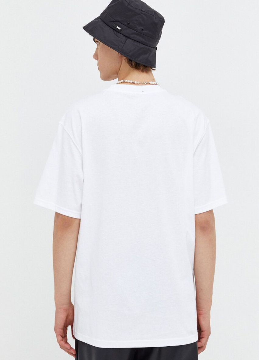 Белая футболка мужская полубатальная белого цвета Let's Shop
