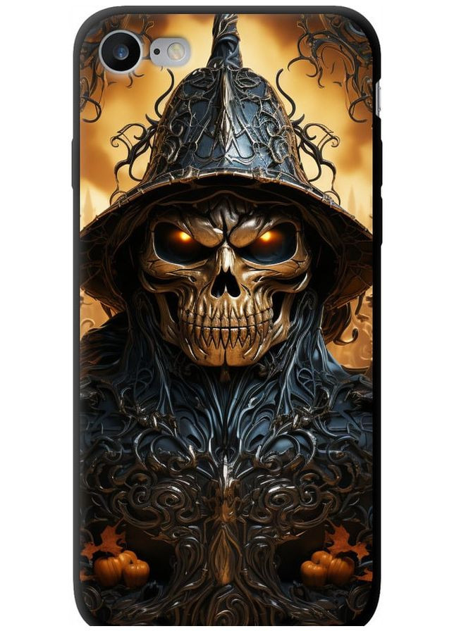 TPU чорний чохол 'Череп 2' для Endorphone Apple iPhone SE 2020 (266809402)