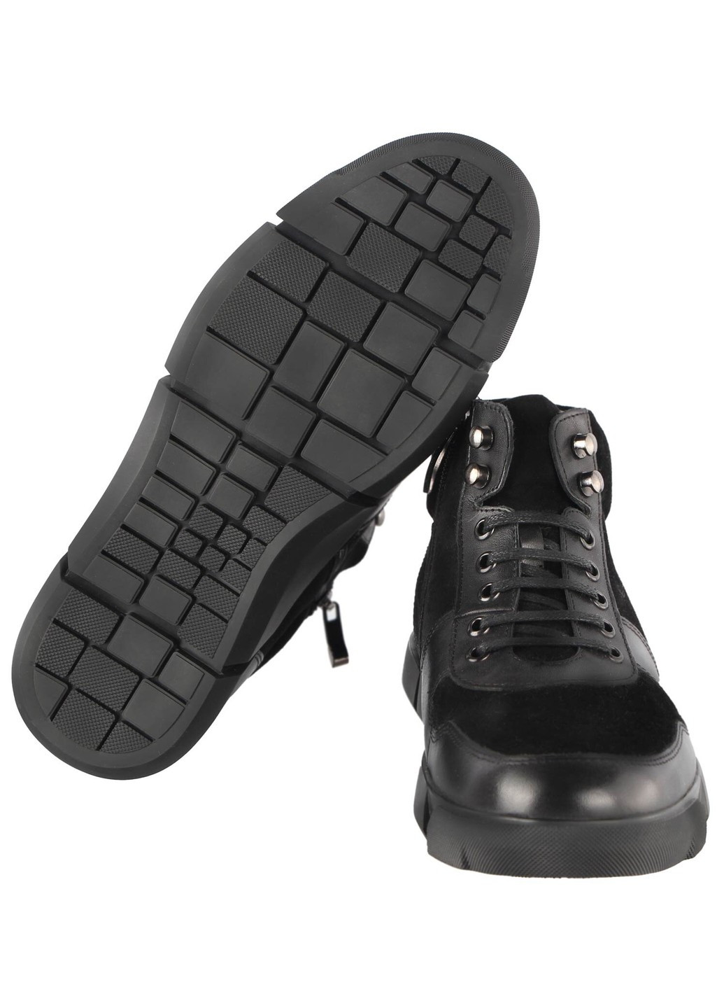 Черные зимние мужские зимние ботинки 93813 Clemento