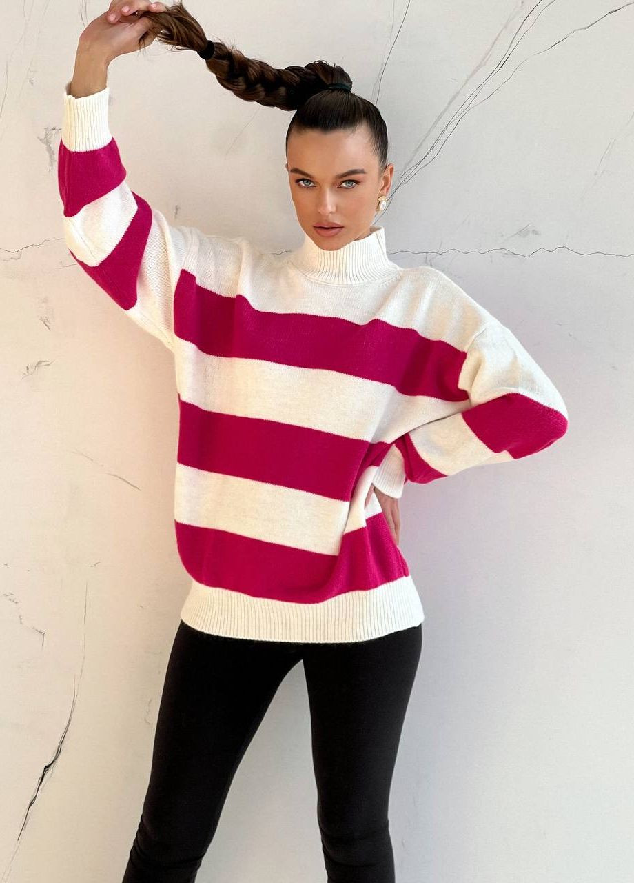 Малиновий жіночий светр в'язка No Brand