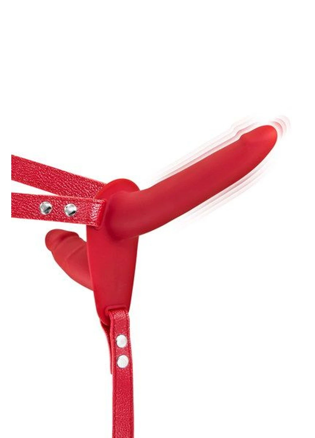 Двойной страпон с вибрацией Vibrating Strap-On with Double Dildo Red Fetish Tentation (277235281)