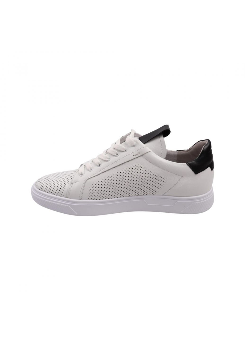 Білі кеди чоловічі білі натуральна шкіра Maxus Shoes 98-22LTCP