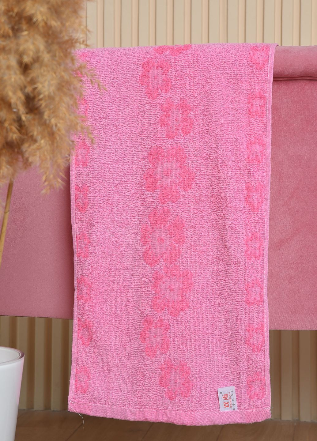 Let's Shop полотенце кухонное махровое розового цвета однотонный розовый производство - Китай