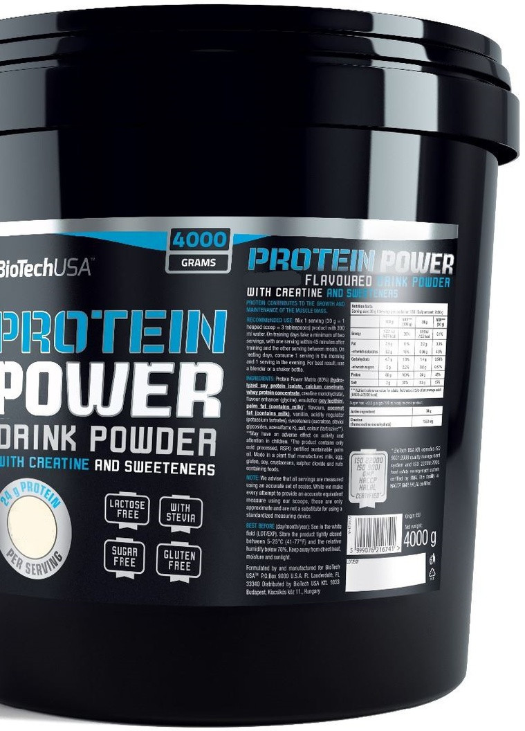 Protein Power 4000 g /133 servings/ Strawberry Banana Biotechusa (257079626)