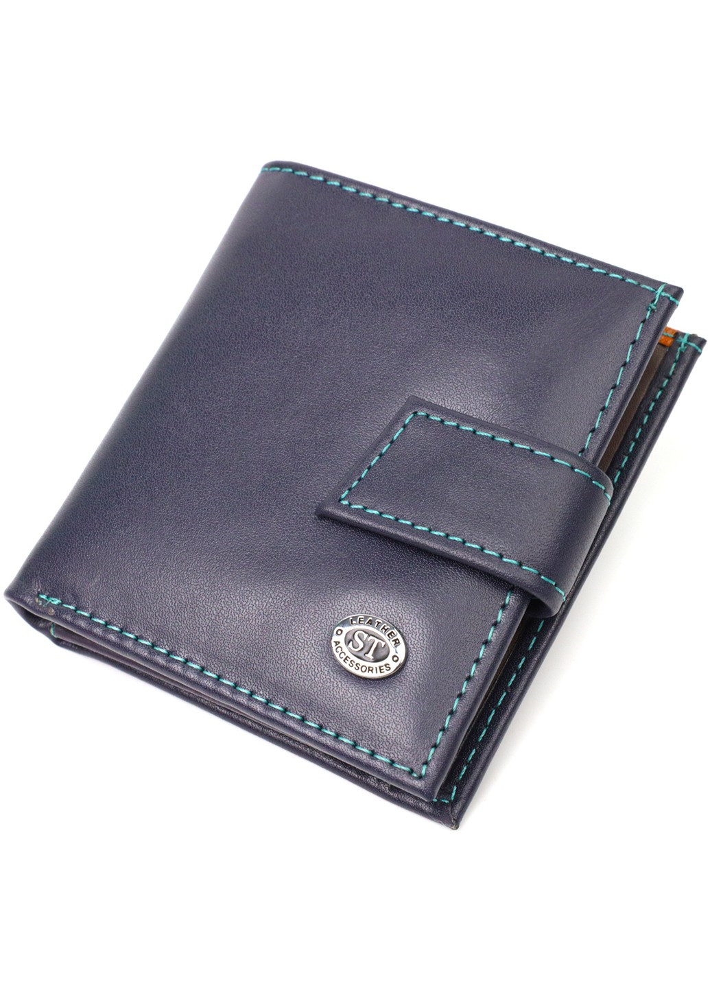 Компактний жіночий гаманець із натуральної шкіри 19425 Синій st leather (267927756)