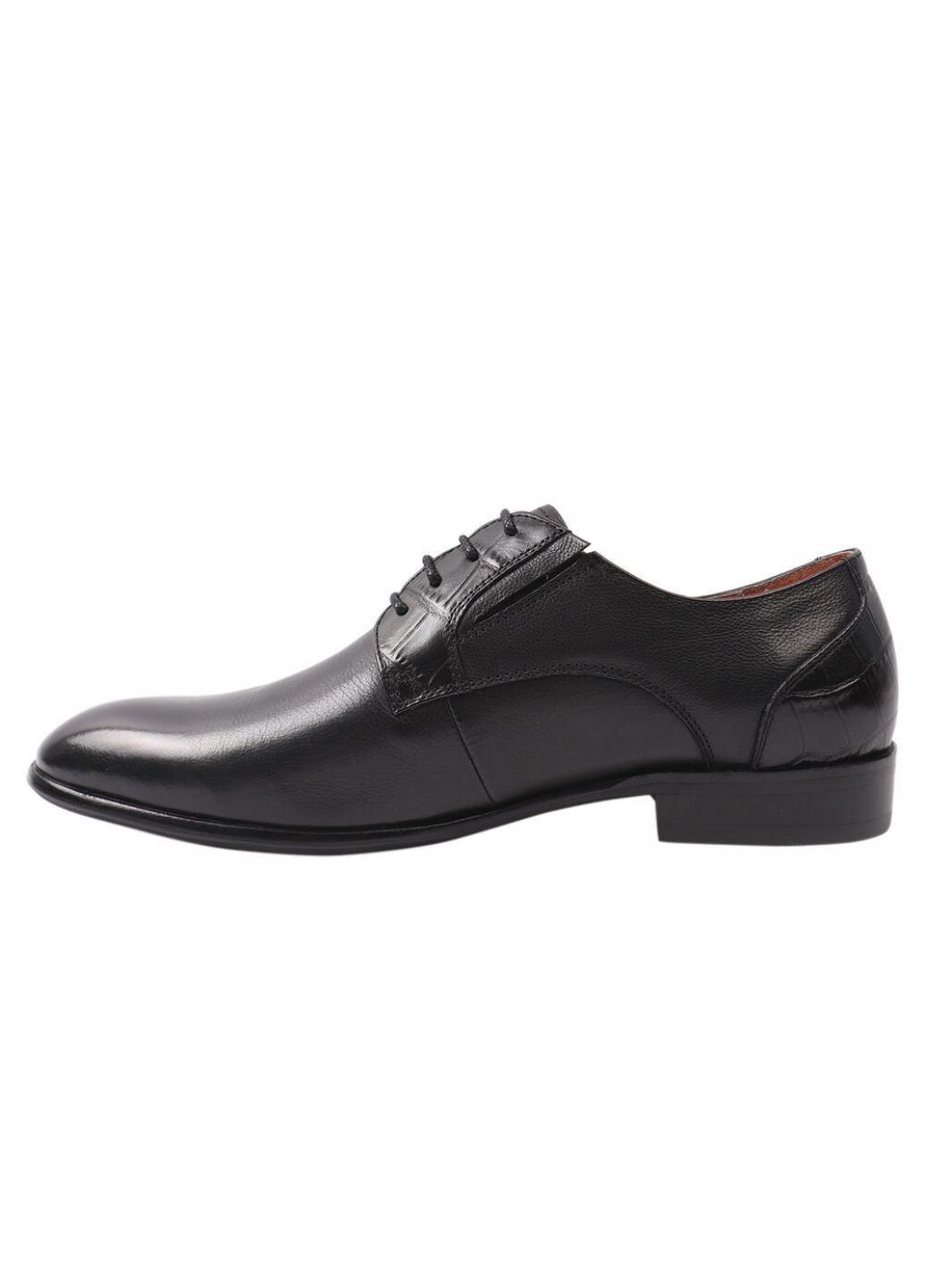 Черные туфли мужские из натуральной кожи, на низком ходу, на шнуровке, черные, Anemone