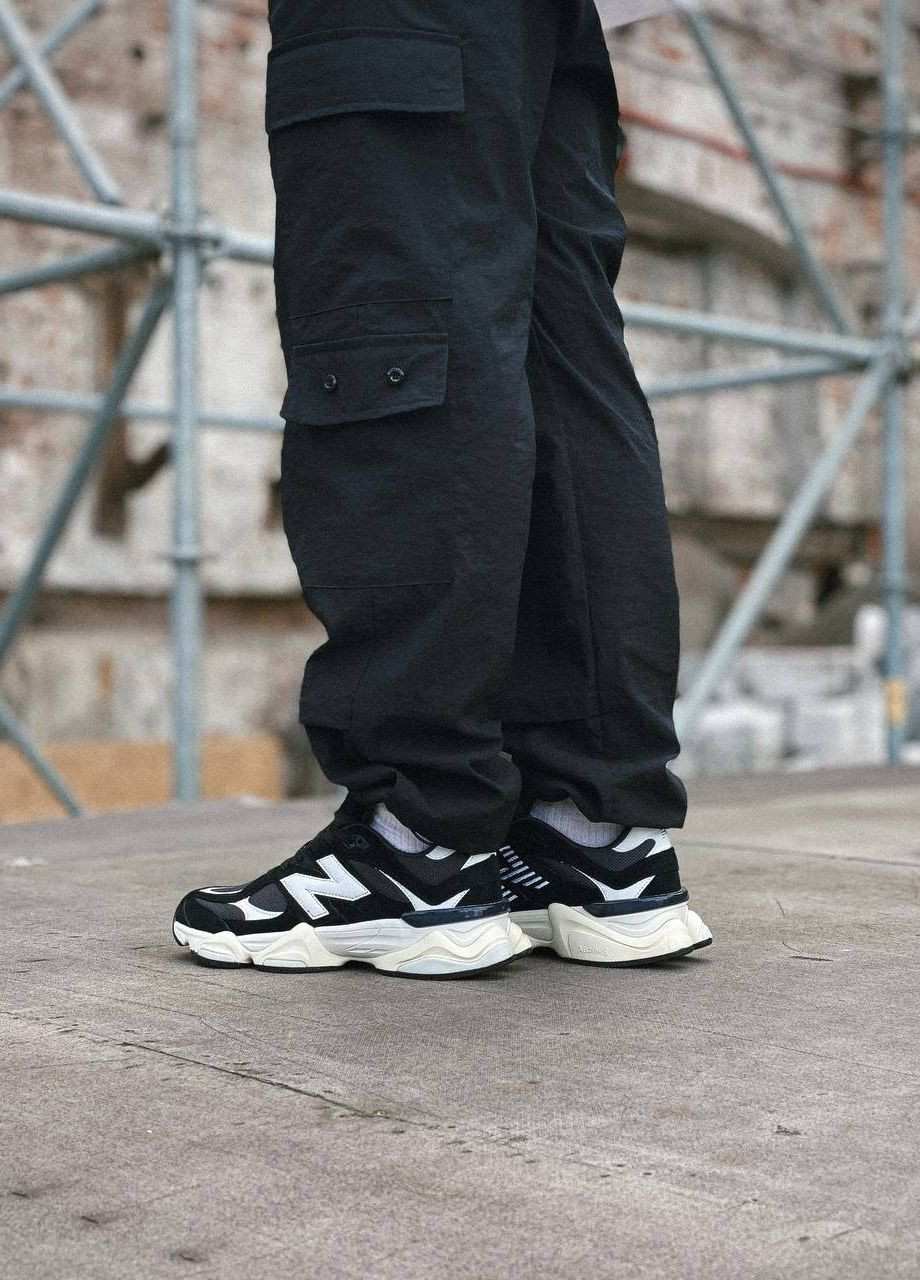 Черные демисезонные кроссовки мужские, вьетнам New Balance 9060 Black White