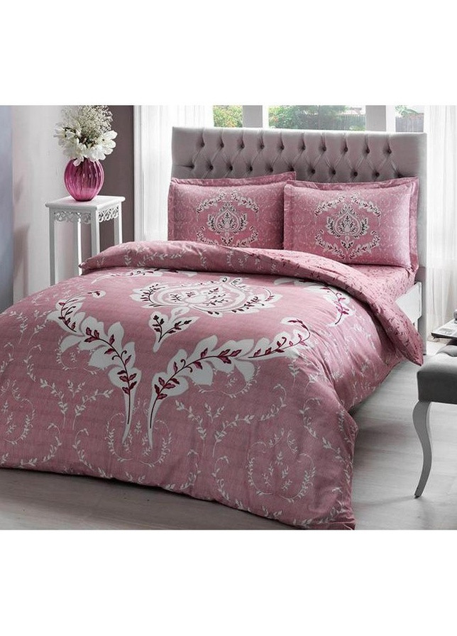 Набор постельного белья сатин - Romy pembe v05 розовый евро Tac (258218457)
