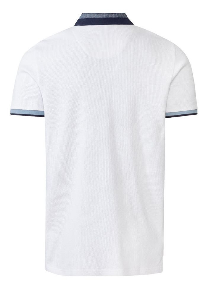 Белая футболка-мужскoe поло для мужчин Livergy однотонная