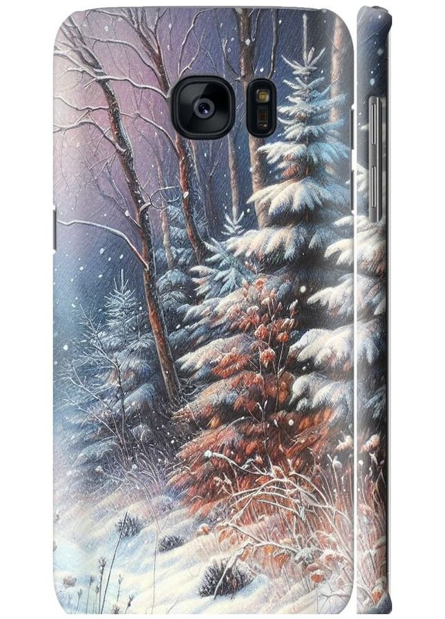 3D пластиковый матовый чехол 'Зимний пейзаж' для Endorphone Samsung Galaxy S7 Edge G935F (275457786)