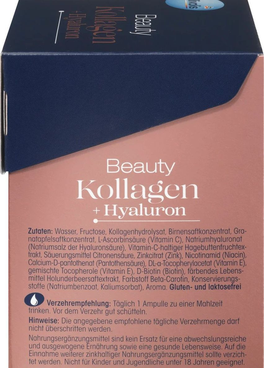 Колаген та Гіалурон Mivolis Beauty Kollagen + Hyaluron розчин питний 20 ампул по 25 мл DM (274236399)