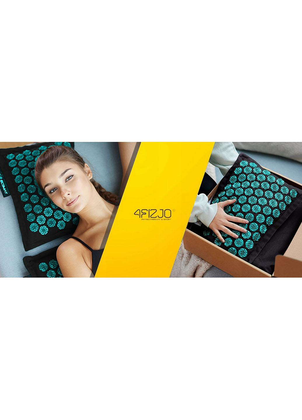 Килимок акупунктурний з подушкою Eco Mat Аплікатор Кузнєцова 4FJ0421 Black/Blue 4FIZJO (262519752)