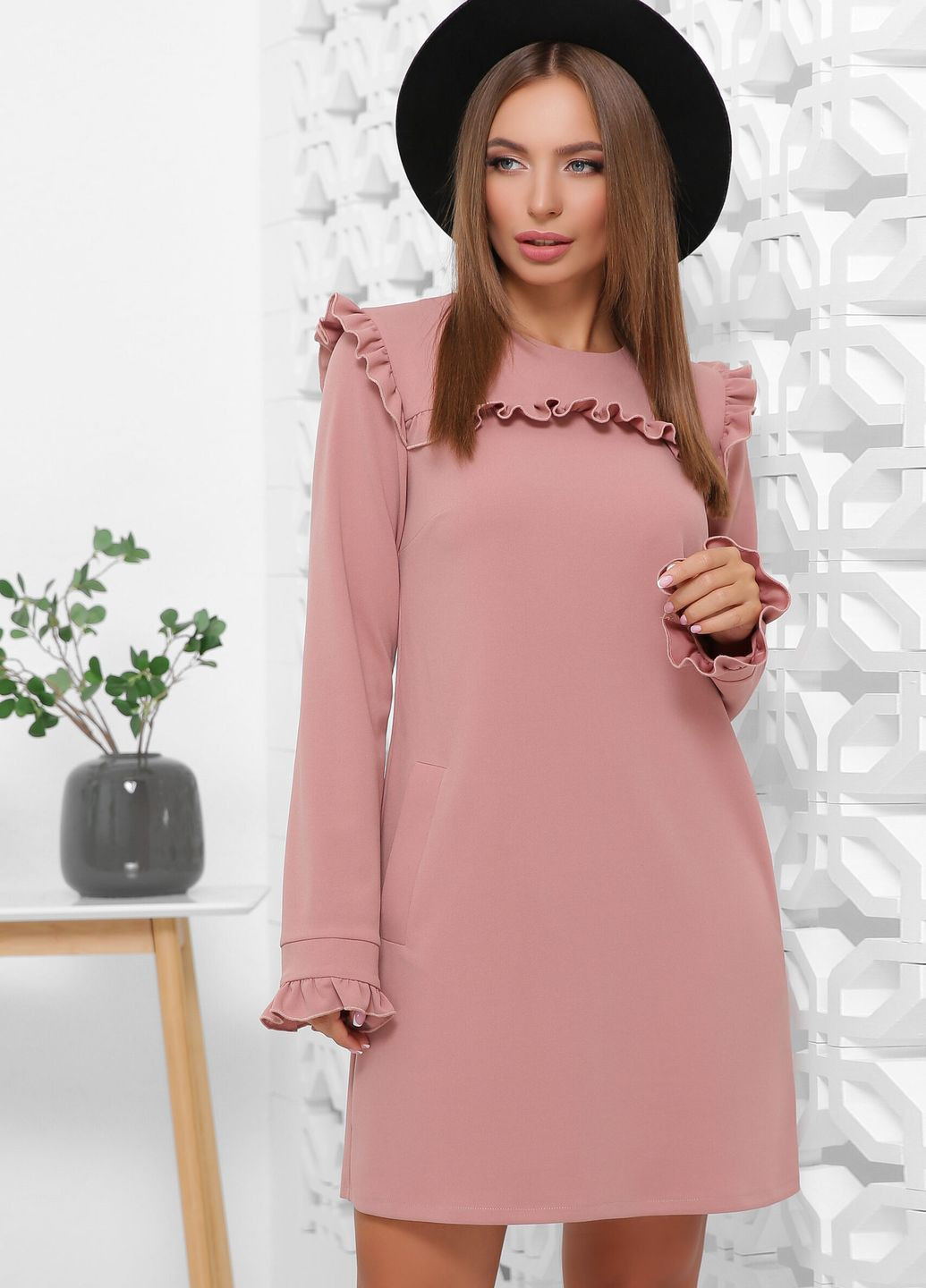 Пудровое платье 1845 пудровый MarSe