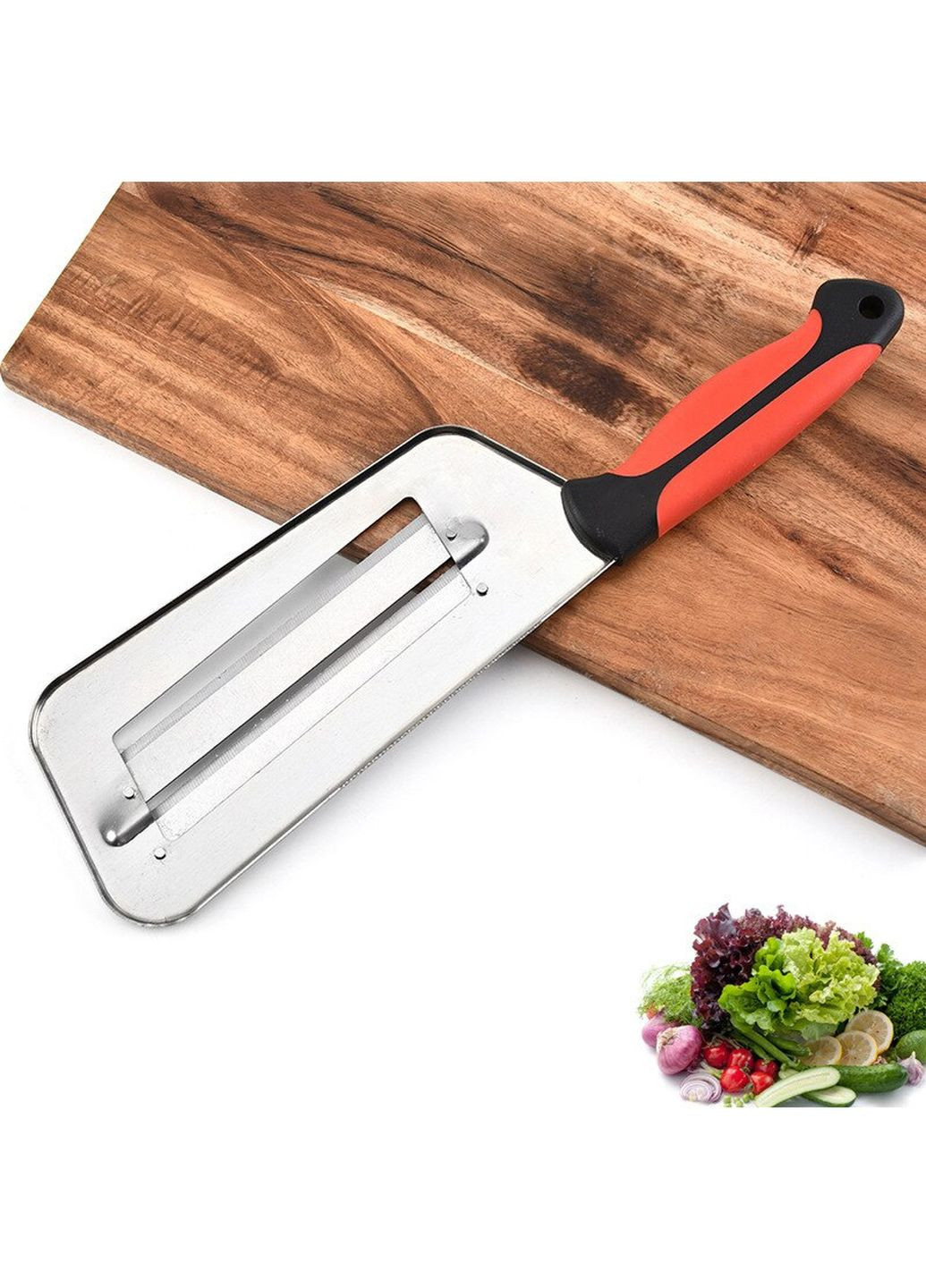 Ніж-сокира слайсер шатківниця для шаткування капусти та нарізки овочів із силіконовою ручкою 32 см Kitchen Master (262519769)