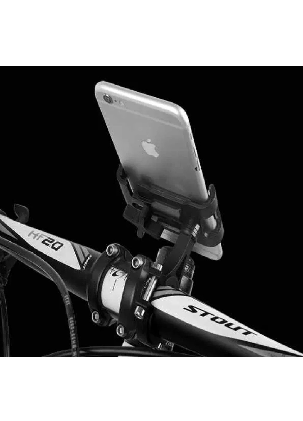 Утримувач на кермо велосипеда для мобільного телефону з діагоналлю до 6.5" універсальний алюміній (474102-Prob) Unbranded (257374487)