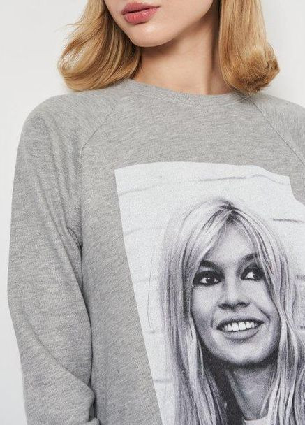 Світшот демісезон,сірий з принтом, Brigitte Bardot - крій сірий - (263692581)
