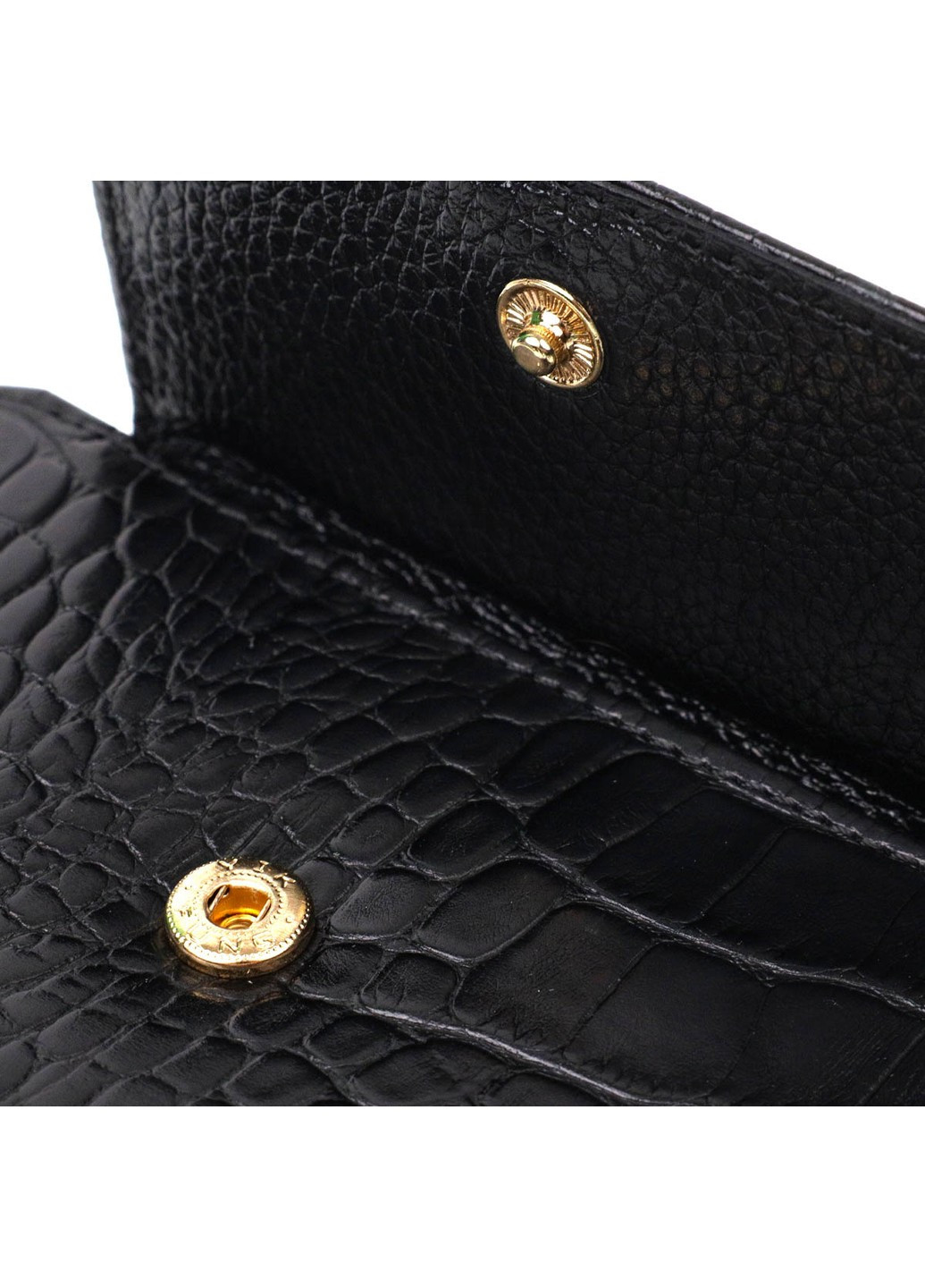 Компактный женский кошелек с вместительной монетницей на молнии из натуральной кожи 22014 Черный Tony Bellucci (267507125)