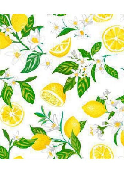 Салфетки бумажные Лимоны трехслойные с рисунком 18 шт. Марго (266902248)