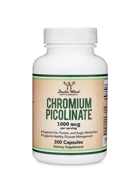 Double Wood Chromium Picolinate 1000 mcg (2 caps per serving) 300 Caps Double Wood Supplements (265623981)