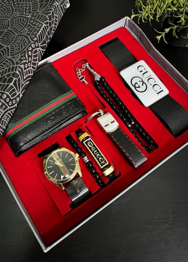 Подарунковий набір часи, браслет, гаманець, ремінь No Brand (262995045)
