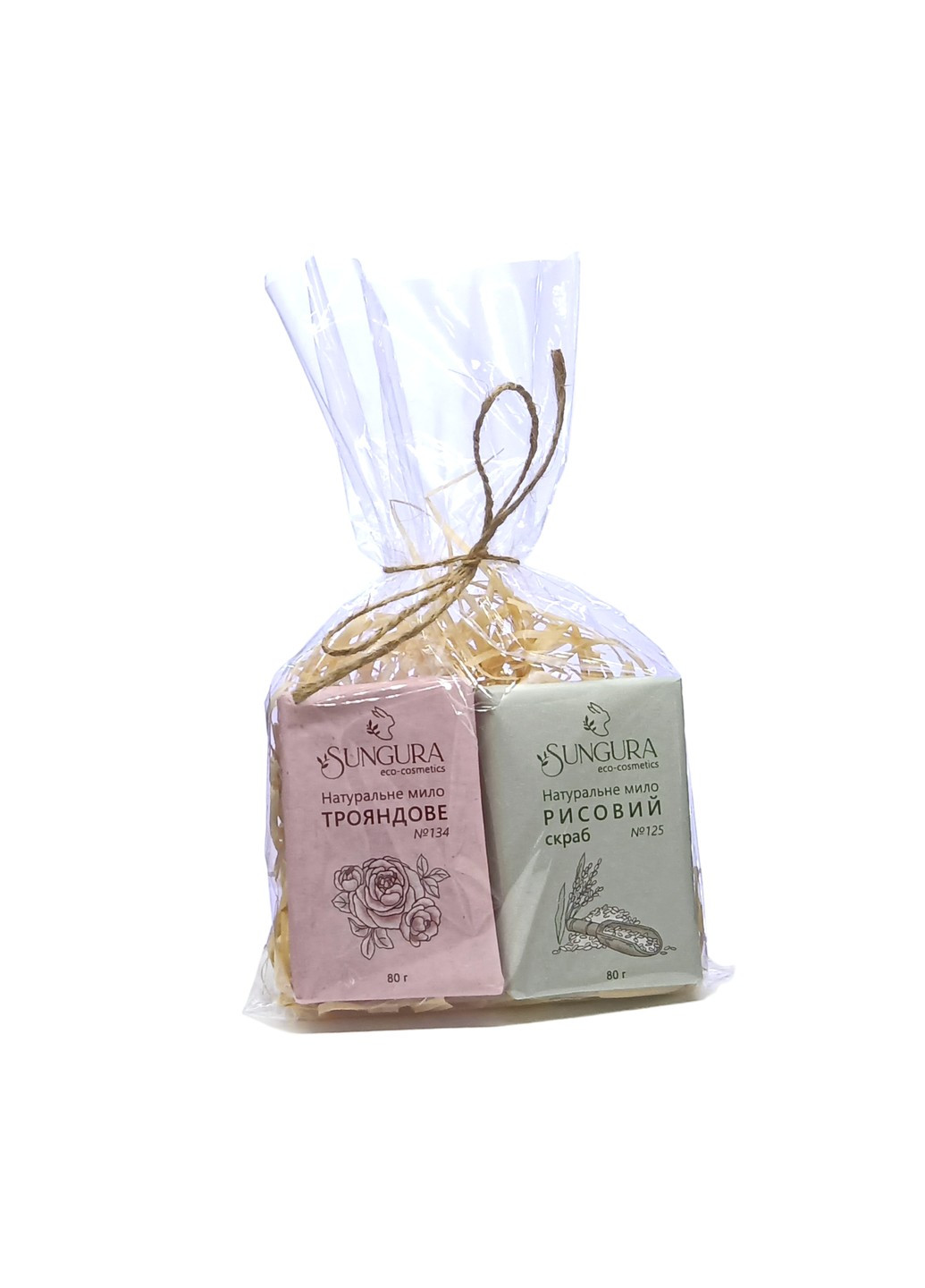 Подарочный набор натурального мыла 037 (рисовый скраб и роза) Sungura (273414705)