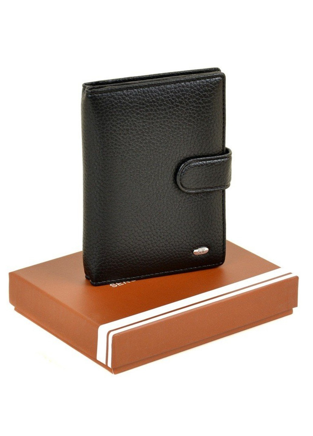 Чорний чоловічий гаманець зі шкірозамінника M5 black Sergio Torretti (272949981)