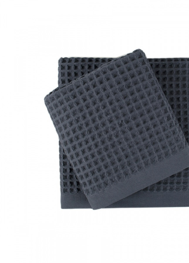 Lotus полотенце home - waffle antrasit антрацит 70*140 однотонный темно-серый производство - Турция