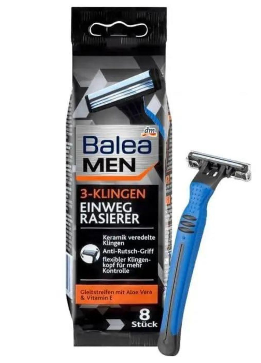 Станки для гоління Men 3 леза 8шт Balea (259001067)