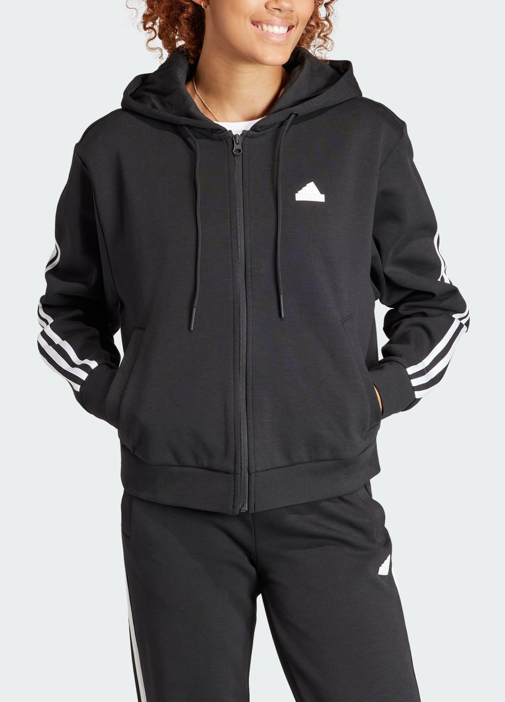 Худи Future Icons 3-Stripes Full Zip adidas (277978258)