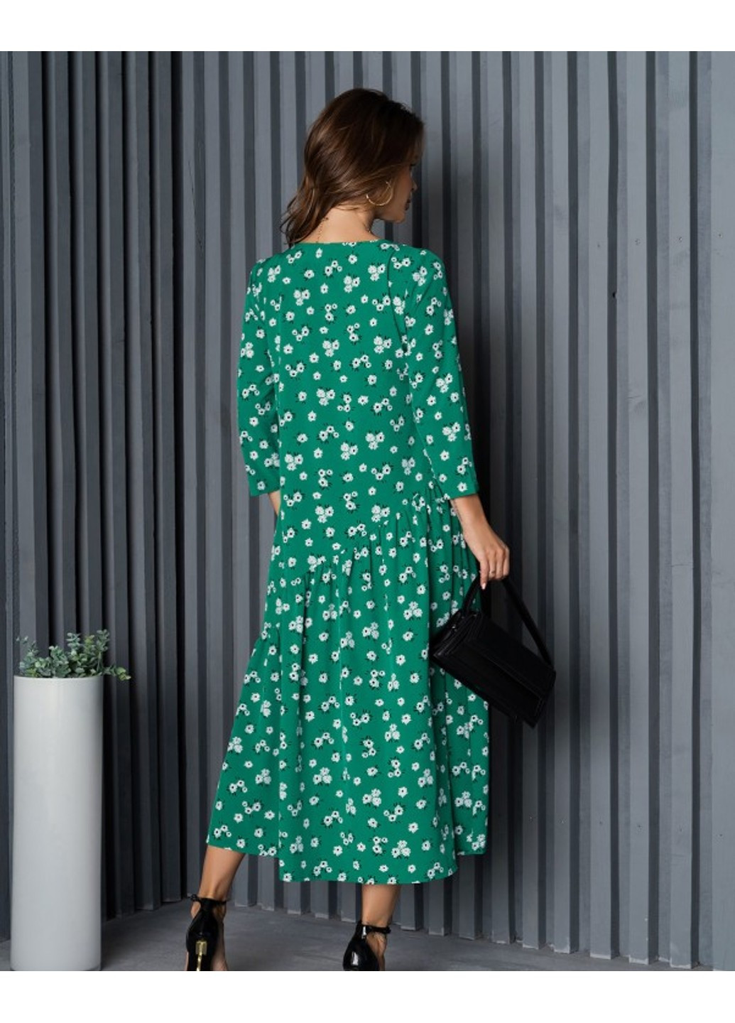Зеленое повседневный платья 14165 зеленый ISSA PLUS