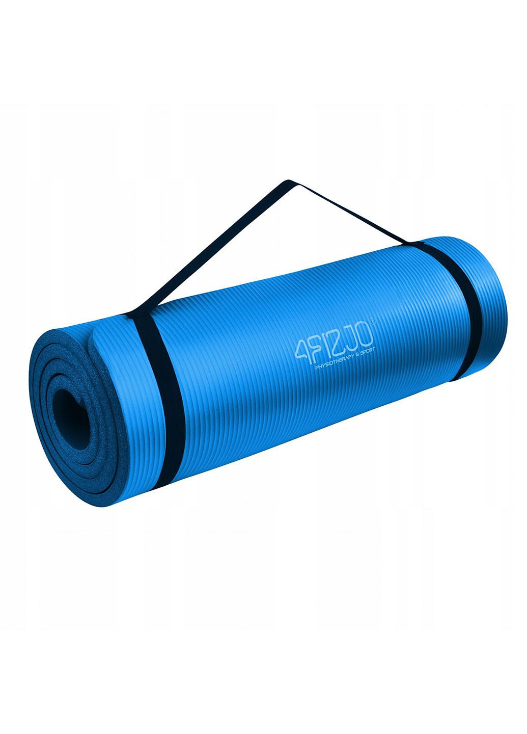 Килимок (мат) спортивний NBR 180 x 60 x 1 см для йоги та фітнесу 4FJ0014 Blue 4FIZJO (259262455)
