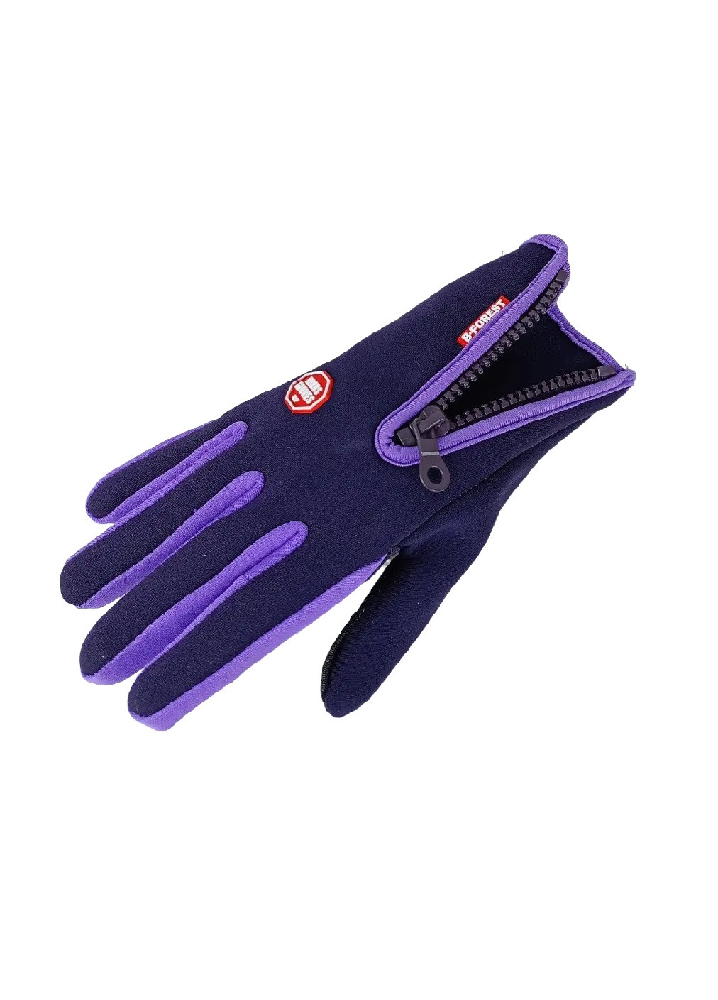 Велоперчатки велосипедные перчатки с водоотталкивающим сенсорным покрытием спандекс флис (476031-Prob) Фиолетовые S Unbranded (275863532)