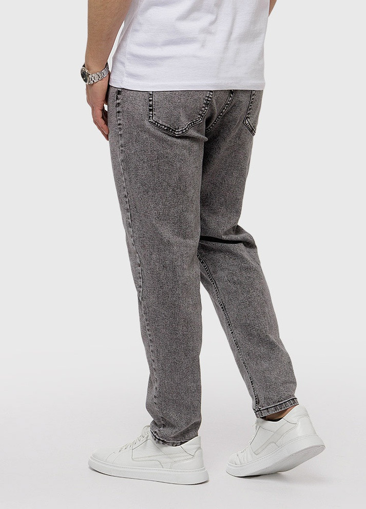 Серые демисезонные мужские джинсы мом цвет серый цб-00220226 Forest
