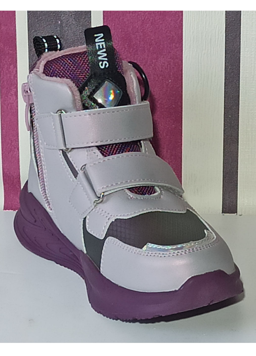 Демісезонні черевики утеплені на флісі 10269Н фіолетові ТОМ М Tom.M (263360985)