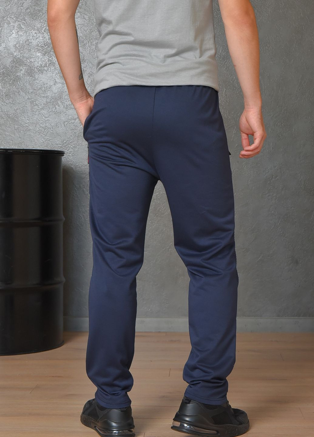 Спортивні чоловічі штани темно-синього кольору Let's Shop (263512210)