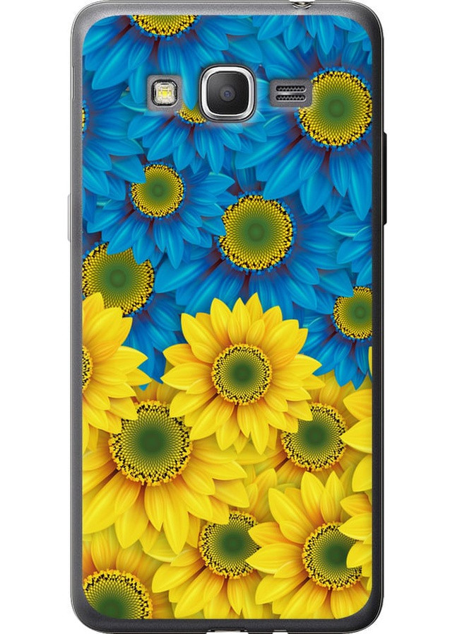 2D пластиковий чохол 'Жовто-блакитні квіти ' для Endorphone Samsung Galaxy J2 Prime (258034158)