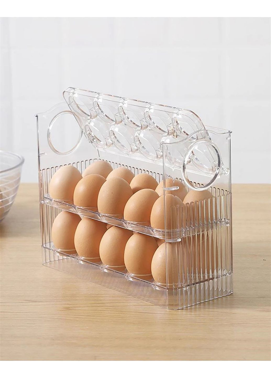 Контейнер для хранения яиц, органайзер для яиц в холодильник, лоток для яиц 30 штук Kitchen Master (277925407)