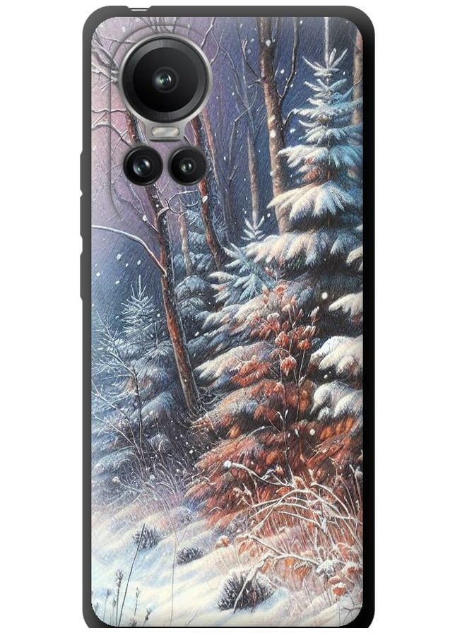 TPU чорний чохол 'Зимовий пейзаж' для Endorphone Oppo Reno10 Pro (275463100)