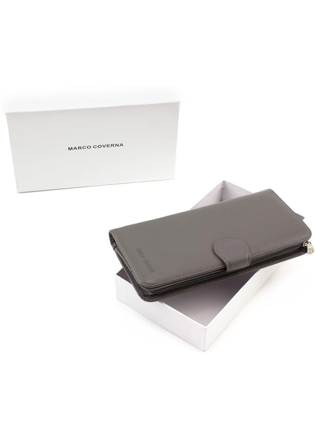 Сучасний шкіряний гаманець для жінок MC-B031-950-3 (JZ6670) сірий Marco Coverna (259752501)