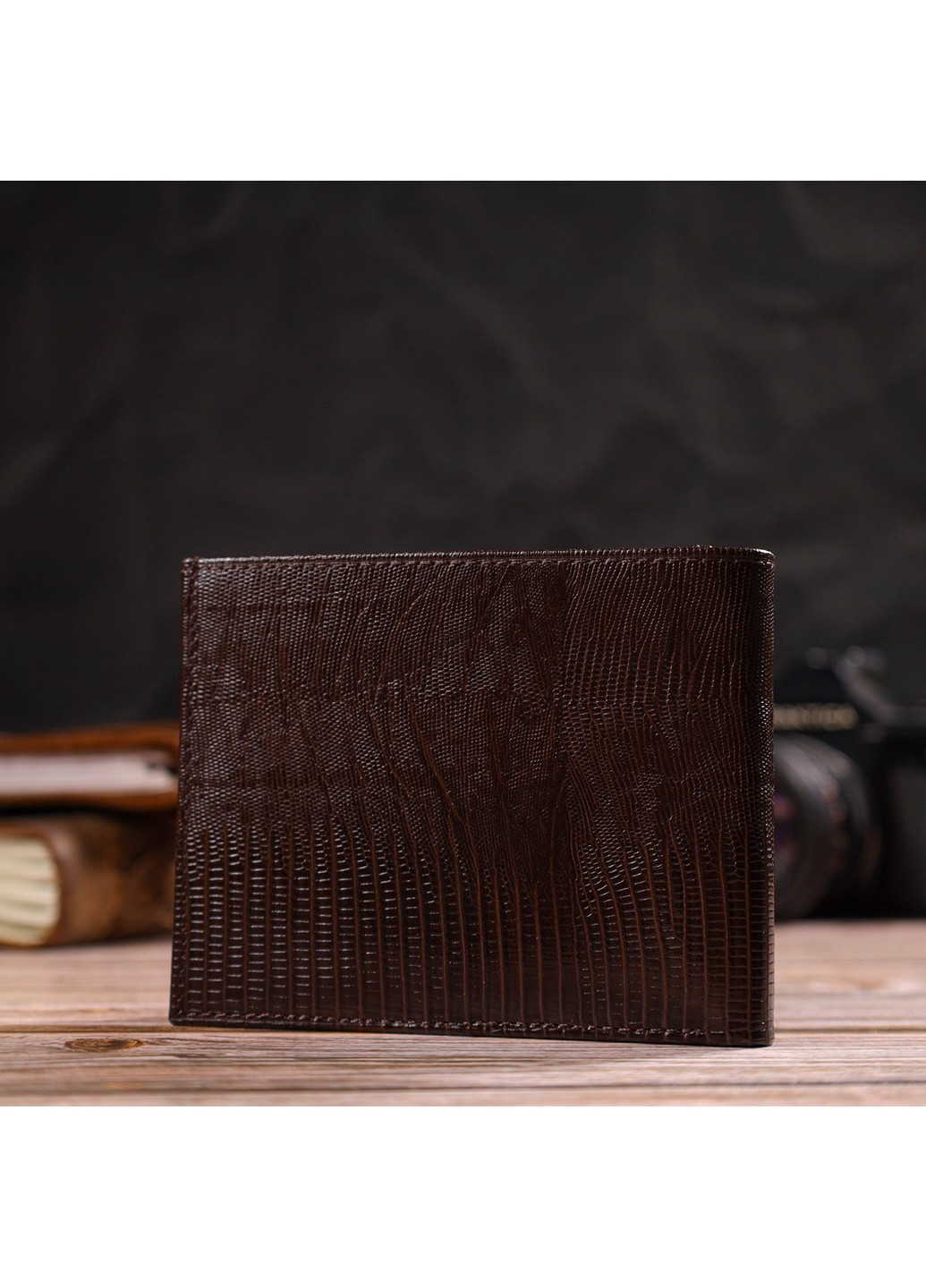 Удобное мужское портмоне из натуральной фактурной кожи 21869 Коричневый Canpellini (259874007)