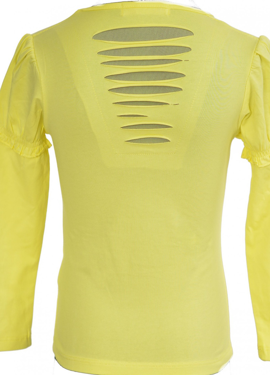 Желтая футболки батник дівчинка (003)11926-736 Lemanta