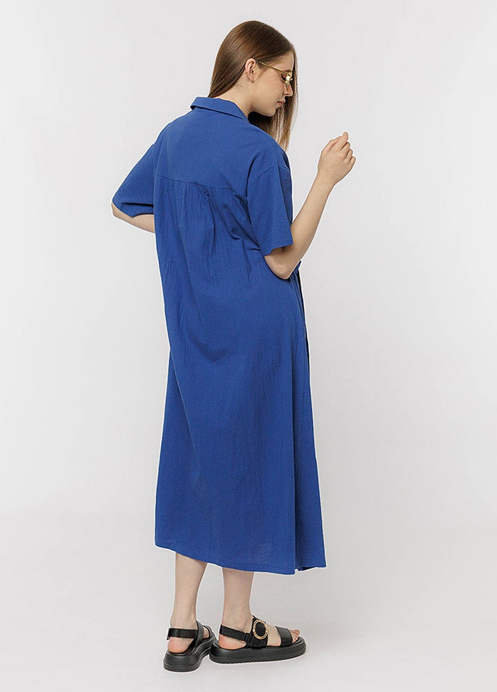 Синее женское длинное платье цвет синий цб-00216895 Classic Fashion
