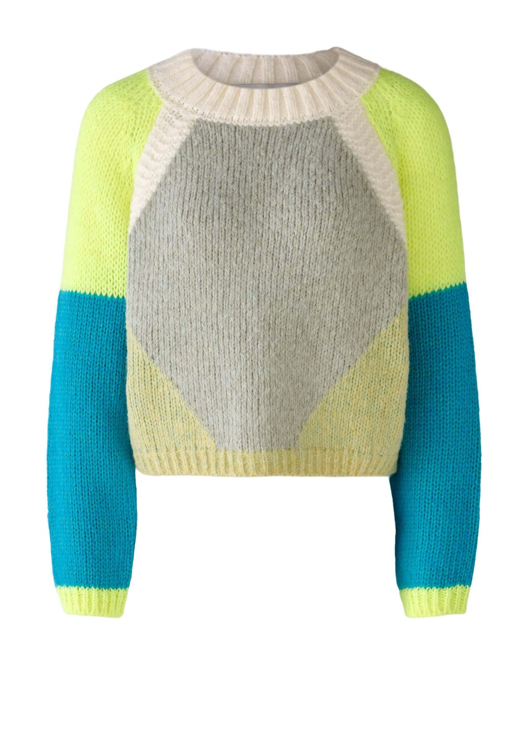 Комбинированный демисезонный женский джемпер разные цвета джемпер Oui