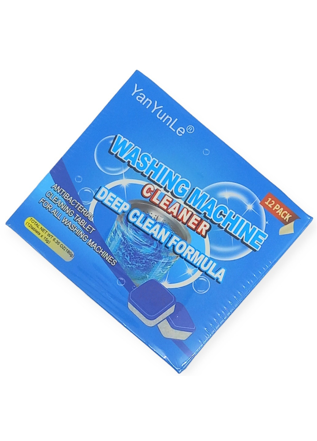 Таблетки для стиральной машины чистящие антибактериальные 12 шт в упаковке YanYunLe No Brand (259925467)