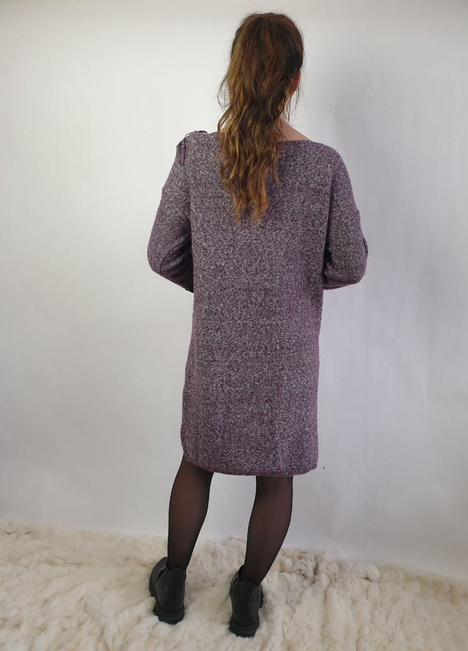 Фиолетовое кэжуал платье Naf Naf однотонное