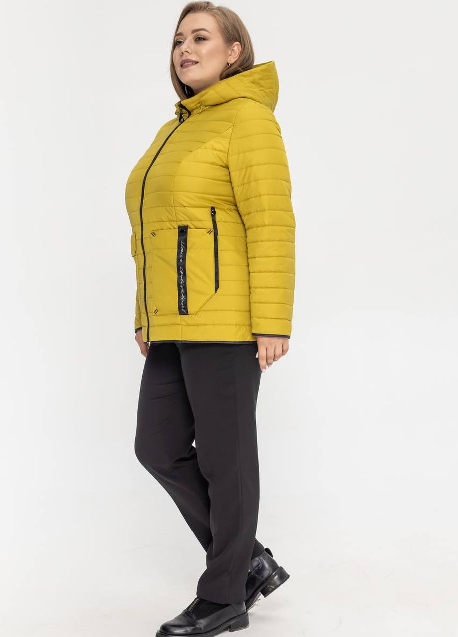 Желтая демисезонная демисезонная куртка женская большого размера SK